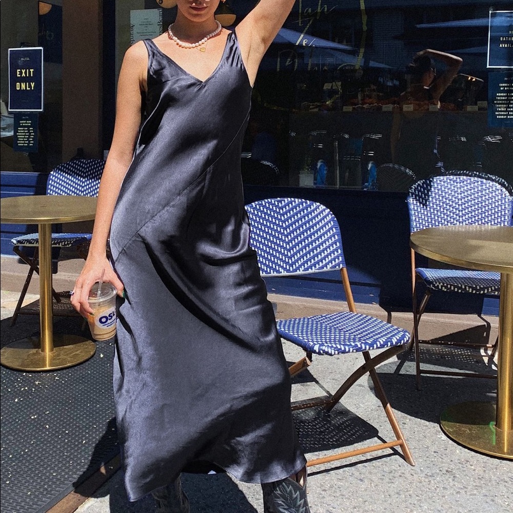 NWT Line & Dot satin maxi dress